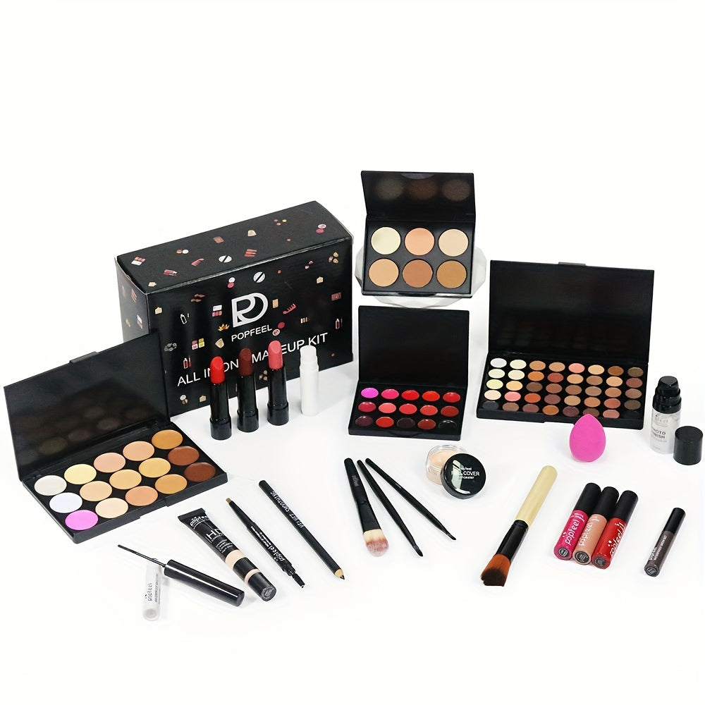 Perfect Gift For Makeup Lovers: Combination Makeup Set Gift Box with Eye Shadow, Lipstick, Concealer