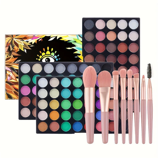 40-color Christmas Eye Shadow Palette Makeup Set Tools Mascara Eye Shadow Brush Eyeliner Eyebrow Pencil Combination Set Beginner Makeup Tools Valentine's Day Christmas Gift Winter Makeup Valentines Day Gifts