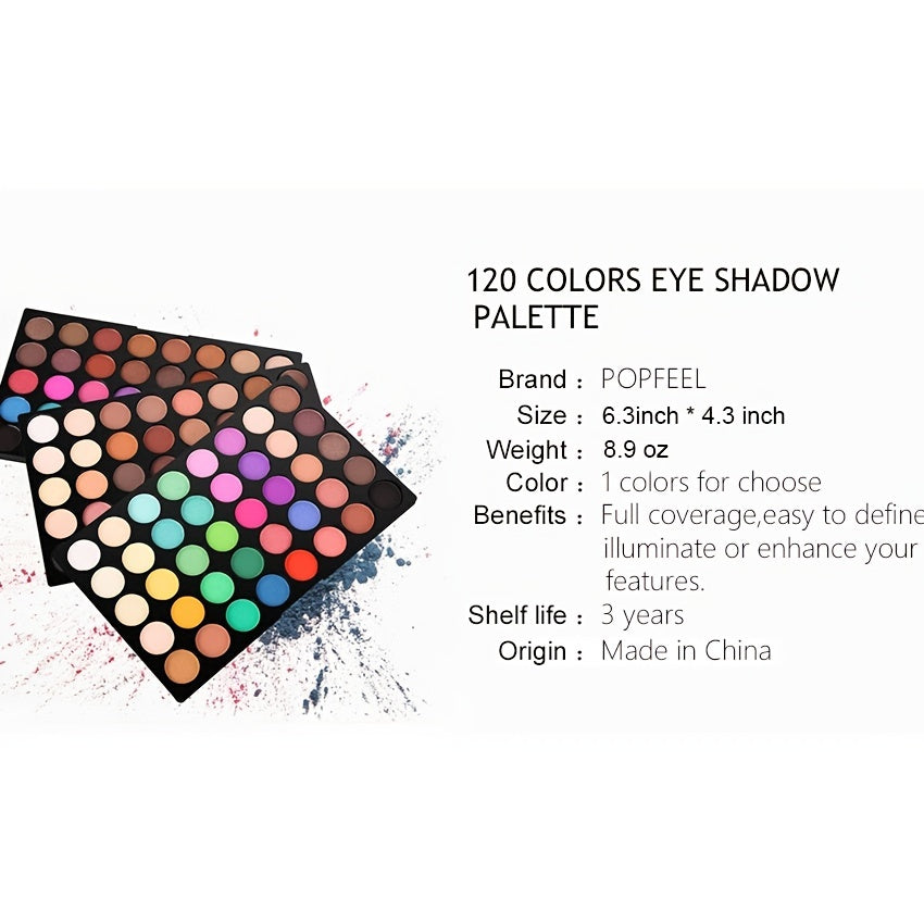 POPFEEL Mini Eyeshadow Palette - Professional Travel Portable Eye Shadow Combination Set with 3-in-1 Multicolor Glitter Eyeshadow For Music Festival, Carnival/Mardi Gras/Masquerade