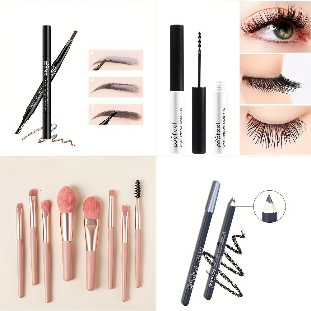 40 Color Eye Shadow Makeup Gift Box - Beginner Makeup Tools Combination Set with Eye Black Eye Shadow Brush, Eyeliner, and Eyebrow Pencil - Perfect Beauty Solution