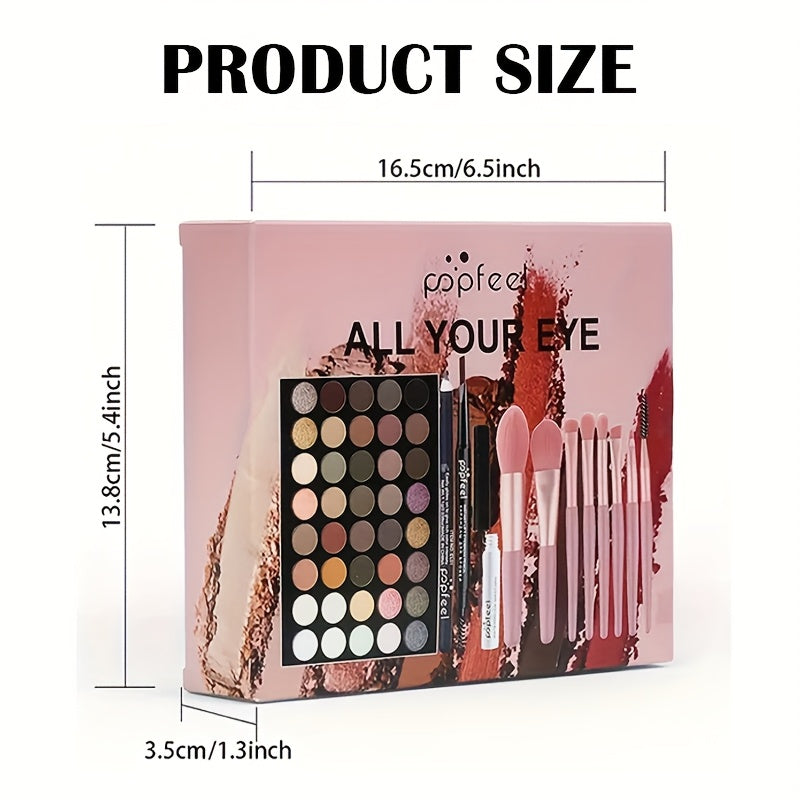 40-color Christmas Eye Shadow Palette Makeup Set Tools Mascara Eye Shadow Brush Eyeliner Eyebrow Pencil Combination Set Beginner Makeup Tools Valentine&#39;s Day Christmas Gift Winter Makeup Valentines Day Gifts