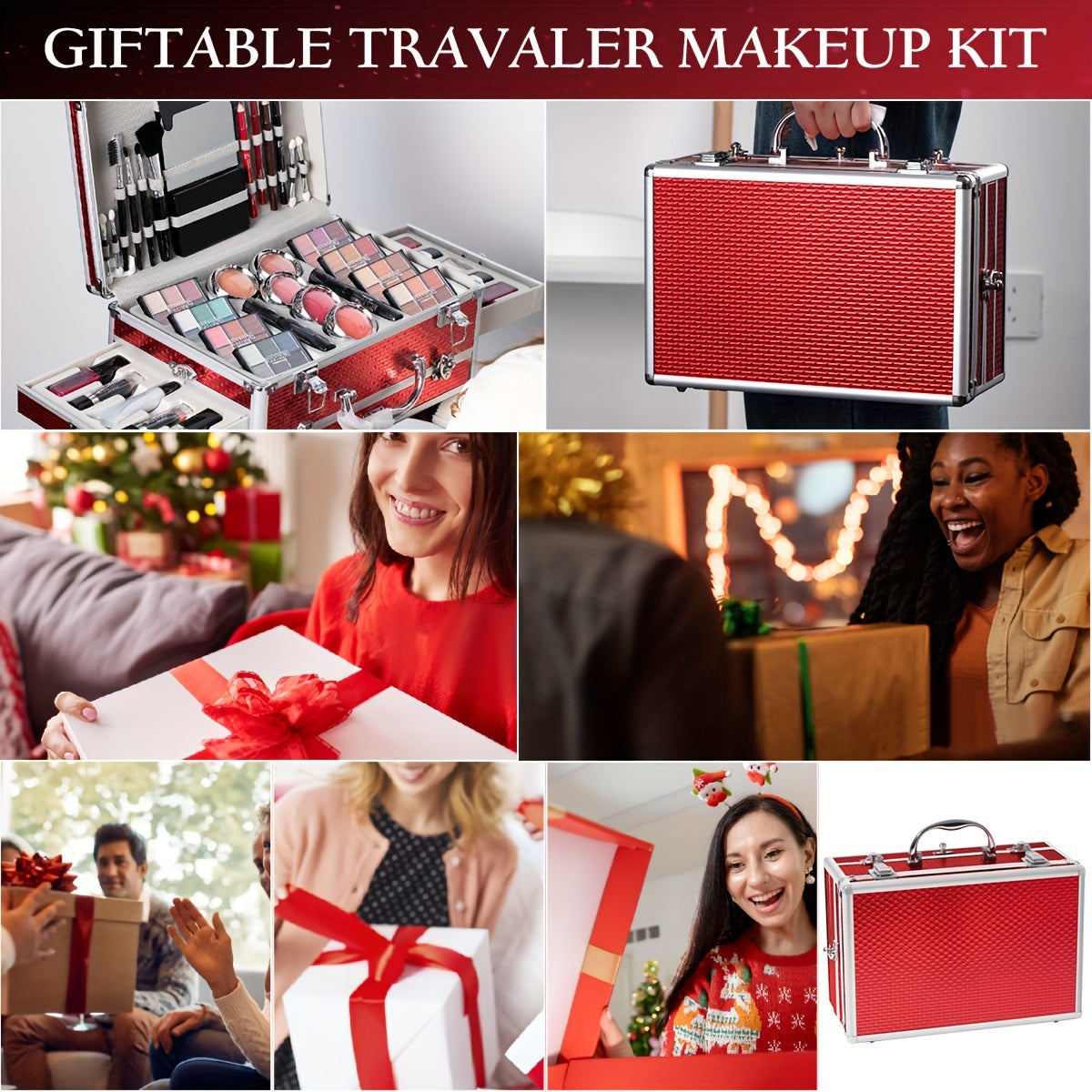 106pcs Professional Makeup Set - The Ultimate All-In-One Beauty Kit with Eyeshadow, Lipstick, Blush, Lip Liner, Makeup Brushes And More - Perfect Gift for Halloween, Music Festivals, Makeup Artists And Beauty Lovers