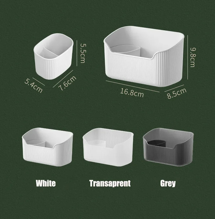 Matte Cosmetic Organizer Bathroom Bedroom Desktop Storage Box for Make Up Lipstick Perfume Skincare Cosmetic Tray Case Box