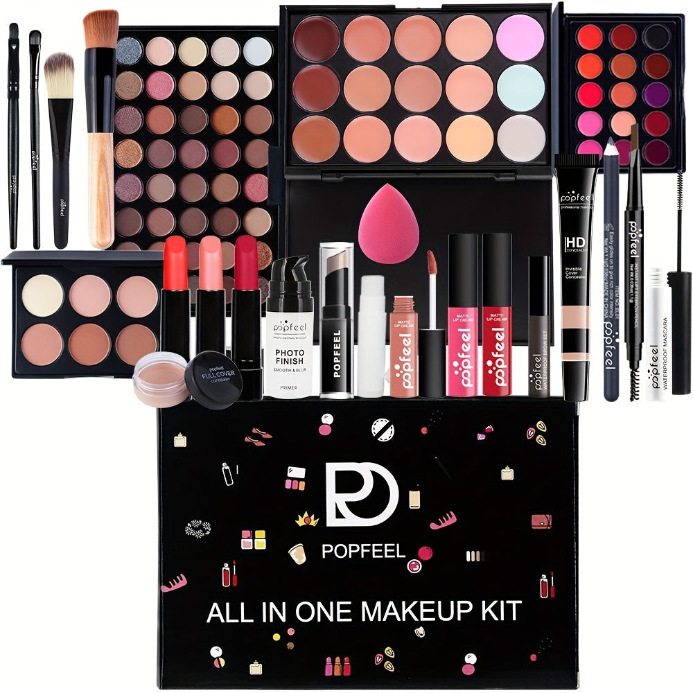 Perfect Gift For Makeup Lovers: Combination Makeup Set Gift Box with Eye Shadow, Lipstick, Concealer