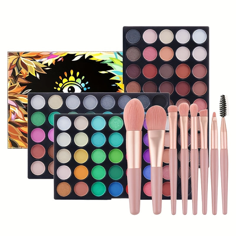 40-color Christmas Eye Shadow Palette Makeup Set Tools Mascara Eye Shadow Brush Eyeliner Eyebrow Pencil Combination Set Beginner Makeup Tools Valentine&#39;s Day Christmas Gift Winter Makeup Valentines Day Gifts